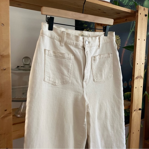 Madewell White Cream The Perfect Vintage Wide Leg Jeans 29 - Picture 9 of 16